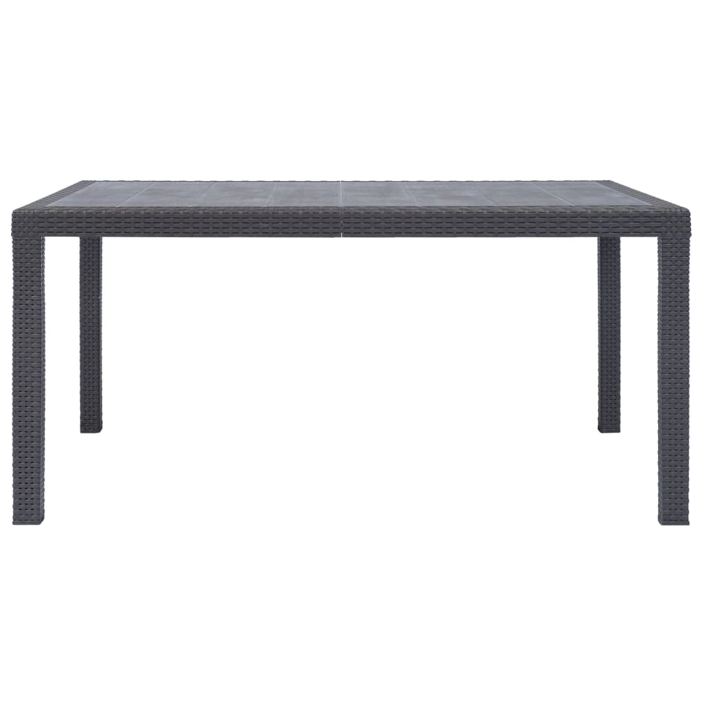 Gartentisch Braun 150 x 90 x 72 cm Kunststoff Rattan-Optik